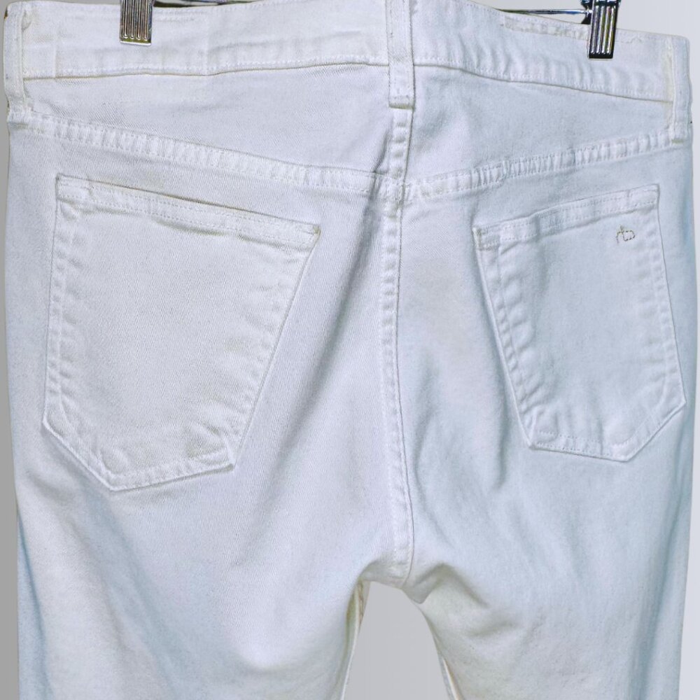 rag & bone Men's White Extra-Slim Jeans - 32 - Picture 10 of 16